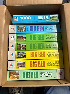 Vintage 1960’s MB Milton Bradley BIG BEN 1000 Piece Jigsaw Puzzle Lot Brand New • $9.99