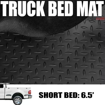 Blk Rubber Diamond Plate Truck Bed Floor Mat For 97-03 Ford F150/F250 6.5 Ft/78  • $86