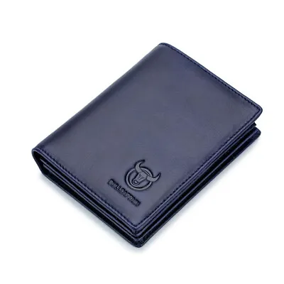 $34.19 • Buy BULLCAPTAIN Men's Wallet Genuine Leather Multi-Card Album Thickened Money Clip