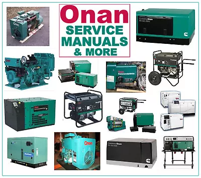 Onan AJ Electric RV GenSet Generator PARTS MANUAL Catalog -5- IPL IPC MANUALS CD • $13.99