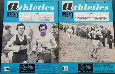 £5.99 • Buy ATHLETICS WEEKLY 1968 JOB LOT - 4 Issues -  Ron Hill Wins Northern Cross Country