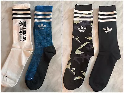 Adidas New Camo Crew Socks / Adventure Socks 2 Pair Men S M L XL • $14.98