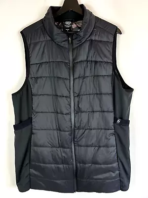 Torrid Happy Camper Black Nylon Puffer Full Zip Camo Lined Soft Vest Size 2 • $15.40