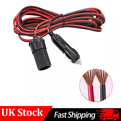 Car Cigarette Lighter 12V Extension Cable Adapter Socket Charger Lead 5 Meter UK • £4.88