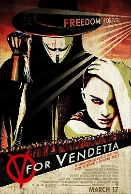 2006  V For Vendetta  Art Print Promo Poster Dystopia Film Natalie Portman Gift • $11.99