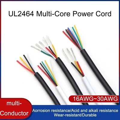 UL 2464 Flexible Multi-core Sheathed Power Cord Cable Signal Wires 16 AWG-30 AWG • $2.42