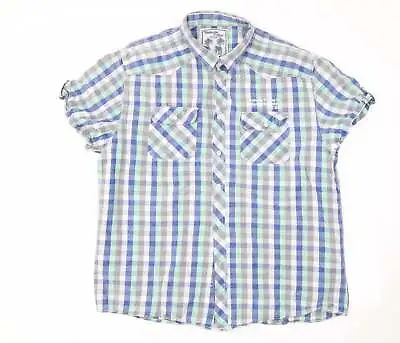 £4.25 • Buy UrbanSpirit Mens Multicoloured Check Cotton T-Shirt Size L Collared