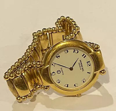 18ct Gold Electroplated Raymond Weil Geneve Quartz Watch • £180