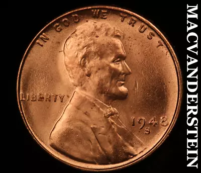 1948-S Lincoln Wheat Cent - Choice Gem Brilliant Uncirculated  No Reserve #U7303 • $0.99