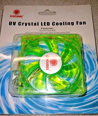 Coolmax UV Crystal LED Cooling Fan 80mm X 80mm(A) • $9.89