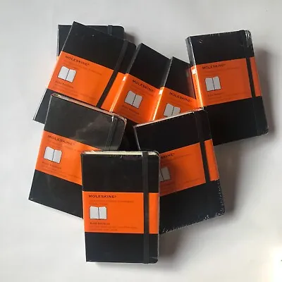 Lot Of 8 Moleskine Pocket Notebooks Black-New Sealed 3 1/2  X 5 1/2  • $22.50