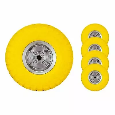 10  Puncture Proof Solid Rubber Sack Truck Trolley Wheel Spare Tyres Burst Proof • £79.99