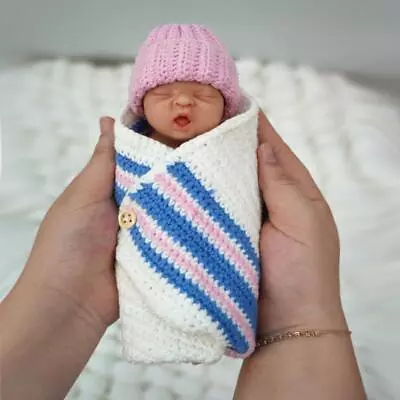 7 To 9in Reborn Baby Doll Hats Set Mini Knit Set Micro Preemie Dolls Accessories • $14.99