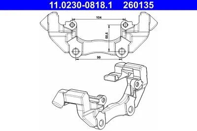 11.0230-0818.1 Ate Carrier Brake Caliper Front Axle For  Ford Volvo • £132.19
