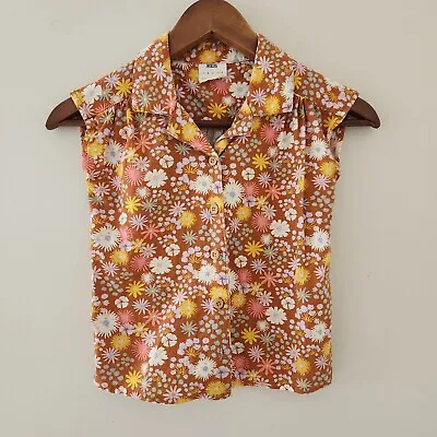 Sage X Clare + Cotton On Kids Girls Size 6 Multicolour Floral Button Up Top • $19