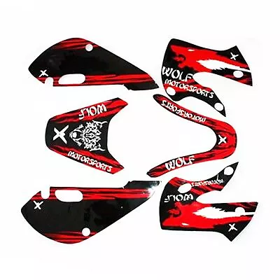 3M WOLF Decals Graphic Stickers Kit KLX 110 Style Fairing PIT PRO Dirt Bike • $33.42