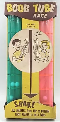 BOOB TUBE Race Game Vintage 1962 Milton Bradley In Original  Worn  Box- Flaws • $22