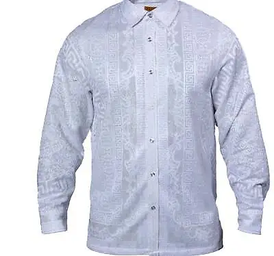 Prestige LACE-350 Long Sleeve Lace Shirt White/Silver • $126