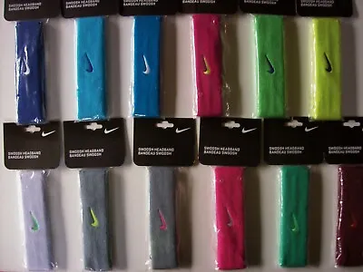 Nike Headband Swoosh Womens Mens Sports Tennis Basketball Sweatbands • $14.99