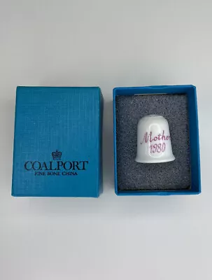 Boxed Coalport Bone China Collectible Thimble Mother 1980 Floral • £5