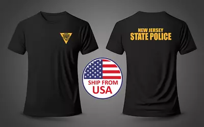 New Jersey State Police Army Military Black T-Shirt Size S To 5XL • $18.89