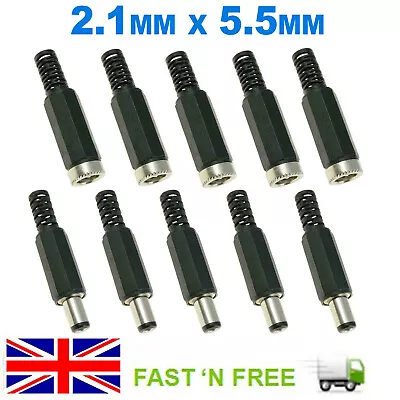 5x 2.1mm X 5.5mm Male + Female Pair DC Power Plug Socket Power Jack Connector • £3.45