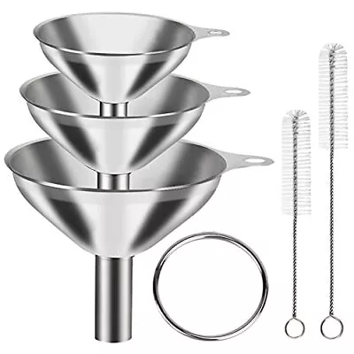 6 Pcs Stainless Steel Mini Funnels For Kitchen Use. Large Tiny Small Funnel S... • $9.10