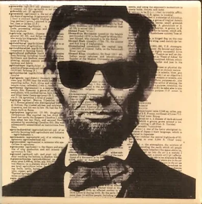 Abraham Lincoln Coaster Ceramic Dictionary Art Tile Original Artist NWT Fast S/H • $9.87