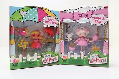 Mini Lalaloopsy Doll Cloud E. Sky & April Sunsplash Lot Of 2 • $14