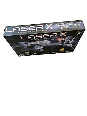 Laser X -  2 Player Set - 2 Laser Blasters & 2 Receiver Vests Game - VGC • £25