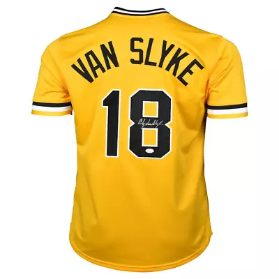 Andy Van Slyke Signed Pittsburgh Yellow Baseball Jersey (JSA) • $63.95