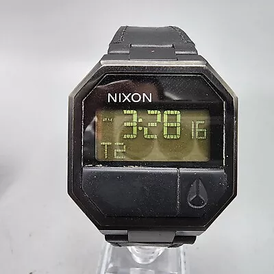 Nixon Robot Rock Watch Men Black Tone Digital Alarm 38mm Octagon New Battery • $29.99