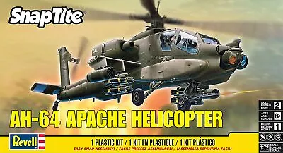 Revell 1:72 Snap Tite  Model Kit Ah-64 Apache Helicopter 85-1183* • $14.95