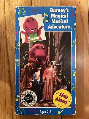 $5.90 • Buy Barney Magical Musical Adventure VHS Home Video Tape VTG Sing Along Songs RARE