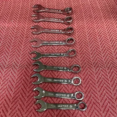MATCO TOOLS Stubby 12 POINT METRIC Combination Wrench SET 11 - 19 MM USA 9pcs • $150