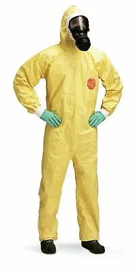 £22.94 • Buy Tychem 2000 C Standard Hooded Yellow Disposable Coverall Size Large EN14126