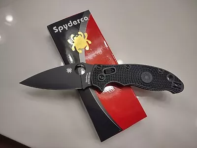 Spyderco Manix 2 CQI Lightweight BD1N Black Blade Black FRCP W/ Deep Carry Clip • $111.99