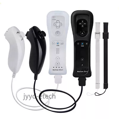 2 Pack 2in1 Motion Plus Remote And Nunchuck Controllers For Wii & Wii U Wiimote • $32.29