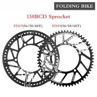 130BCD Fold Bicycle Chainrings 56Y 58Y 60Y Sprocket 56T 58T 60T Tooth Plate  • $49.56