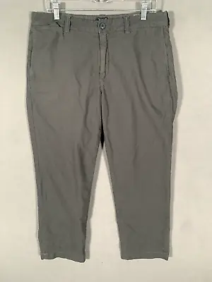 J Crew Pants Adult 34x32 Urban Slim Gray Chinos Flat Front Pockets Mens • $14.99