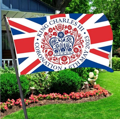 £6.96 • Buy  2023 MAY 6TH 5x3 FT Union Jack Flag King Charles Coronation Hanging Flag
