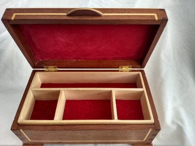 £30 • Buy Art Deco Style Jewellery Box With String Wood Inlay