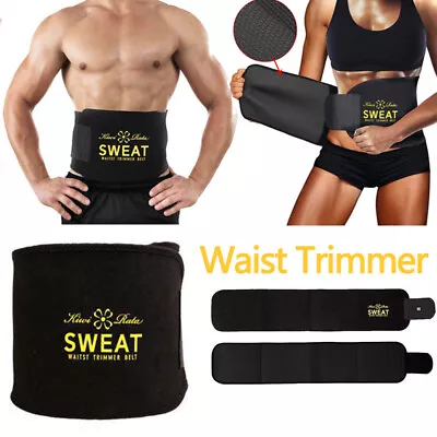 Women Mens Waist Trainer Belt Belly Fat Burner Body Shaper Slimming Sweat Bands • $12.79