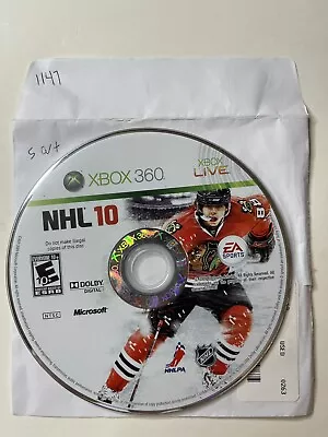 NHL 10 (Microsoft Xbox 360 2009) NO TRACKING- Disc Only #1147 • $3.28