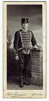 CDV Photo Man Soldier Military Hussar Phot. Ludv. Ericson Skofde Sweden (8753) • $20