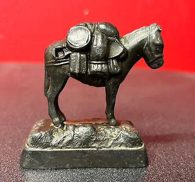 Vintage Miniature Brass Pack Mule Donkey Burro 3  Figurine Bryce Canyon • $10