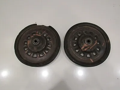 2 50s 60s Old Vintage Pedal Car Wagon Metal Wheels • $45