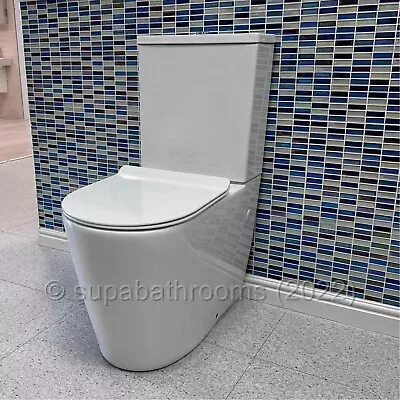£159.95 • Buy Toilet WC Ceramic Pan Comfort Height Fully Back To Wall Modern Rimless Porto