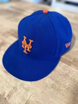 NY Mets New Era 59FIFTY On-Field Fitted 7 Baseball Cap Hat Todd Frazier Signed • $25