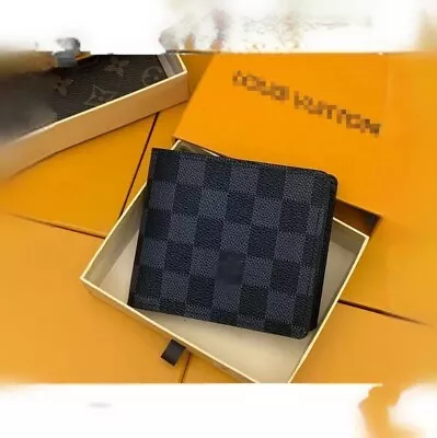 Louis Vuitton Men’s Graphite Bifold Checkered Wallet NEW With Box • $230